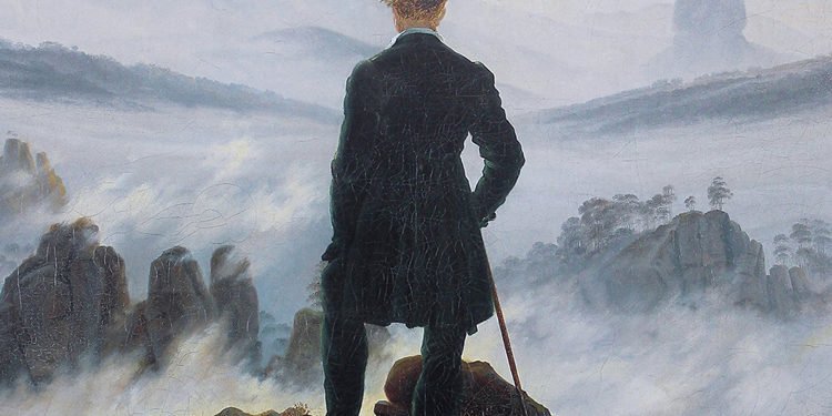El caminante sobre el mar de nubes, Caspar David Friedrich